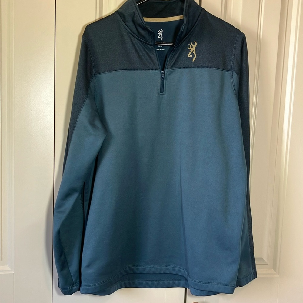 Browning Men’s M quarter zip blue insulated pull over